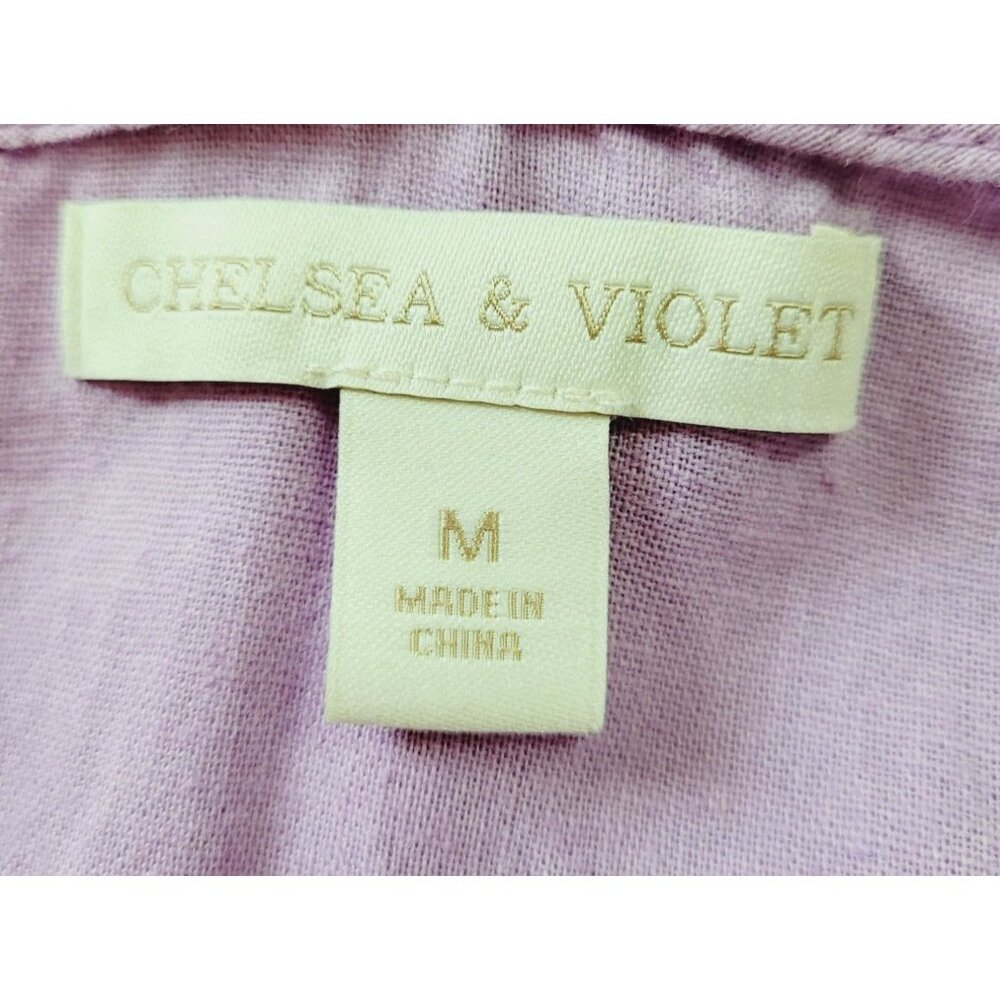 Chelsea & Violet Dress M Lilac Sleeveless Button-Side Midi Bow Detail - Picture 5 of 12